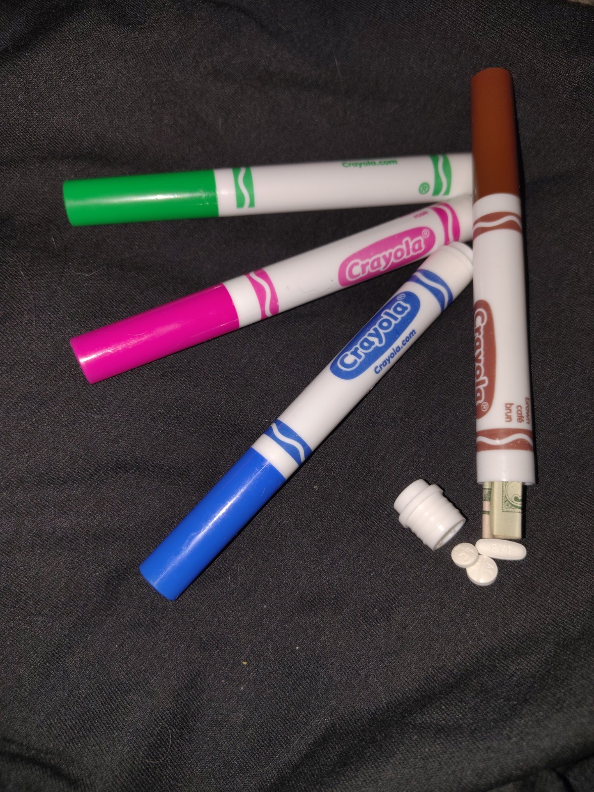 hidden safe / diversion safe/ crayola marker