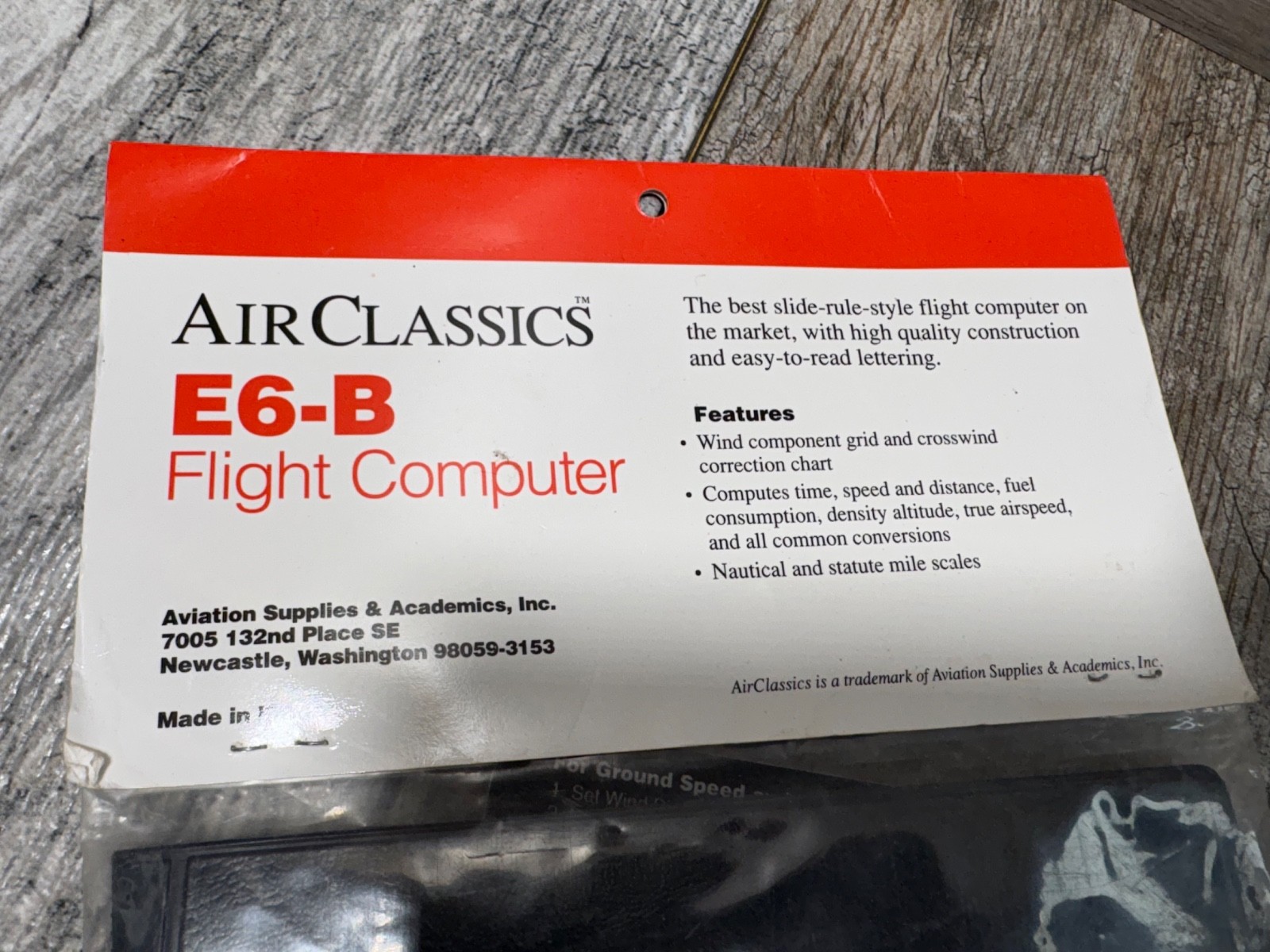 NEW - ASA E6B Flight Computer ASA-E6B new