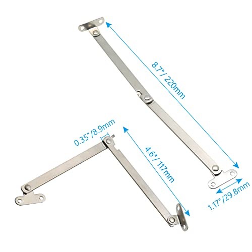 Jiozermi Packs Lid Support Hinge, 180 Degree Rotatable Hinge, 201 Stainless 4