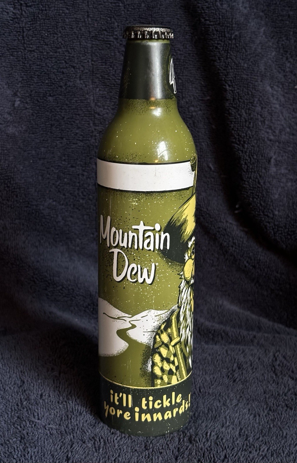 2008 Mountain Dew Bottle Green Label Art- Peat Wollaeger “Billy Hilly” Unopened