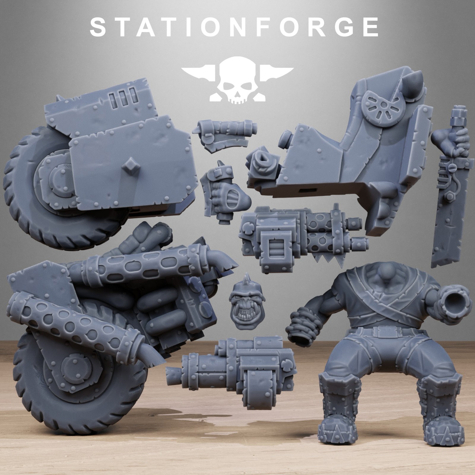 Orkaz Bikers from Station Forge 32mm scale.
