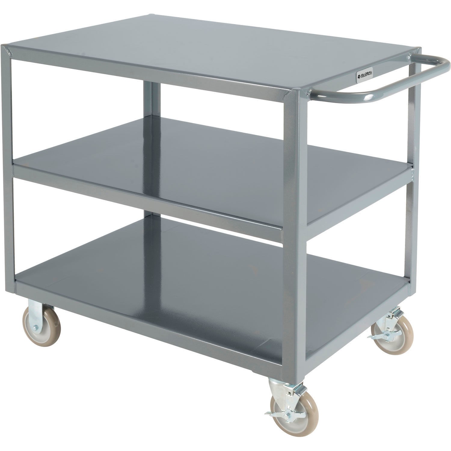 Global Industrial Steel Utility Cart w/3 Shelves 1200 lb. Capacity 36"L x 24"W x