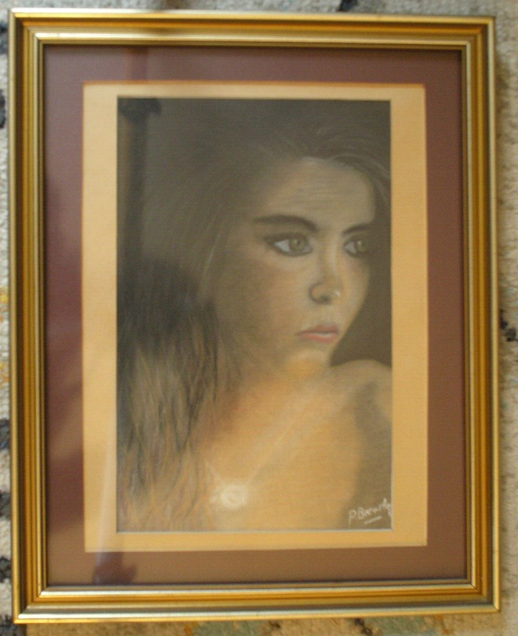 Original framed pastel picture