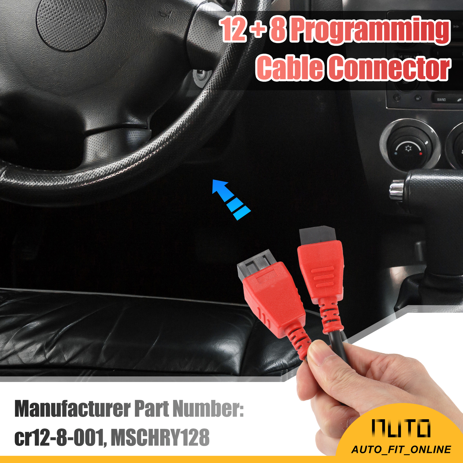 12+8 OBD Cable Adaptor Diagnostic Cable Connector Single Custom for Chrysler