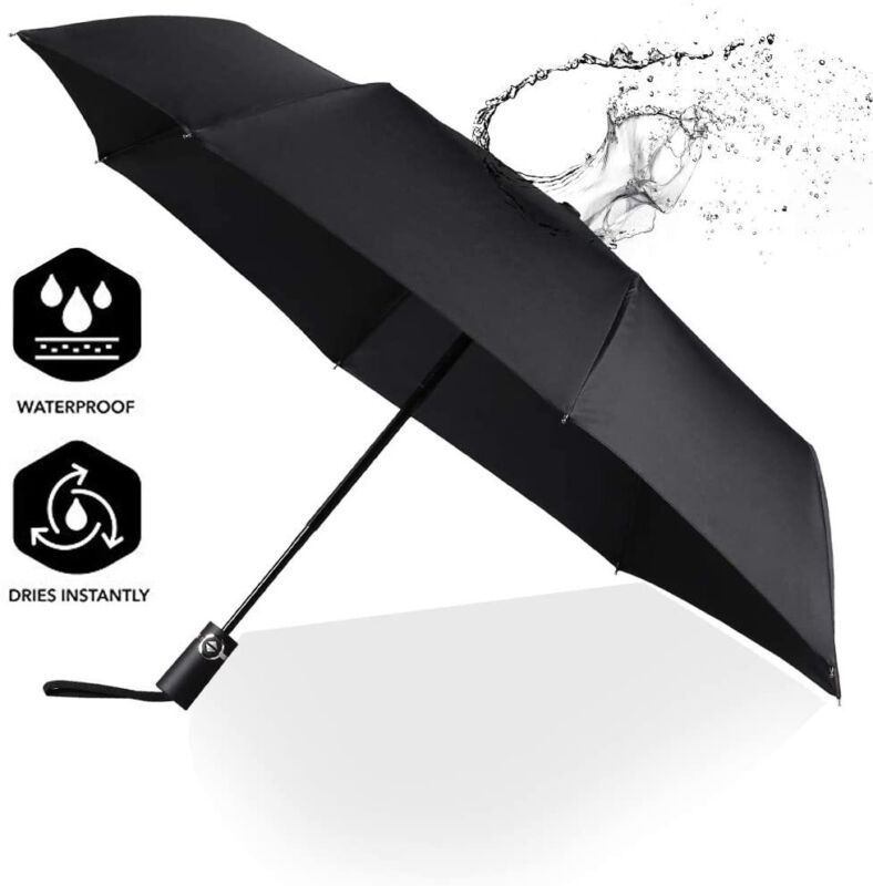 SY COMPACT Travel umbrella Automatic Windproof 42 Inches, black