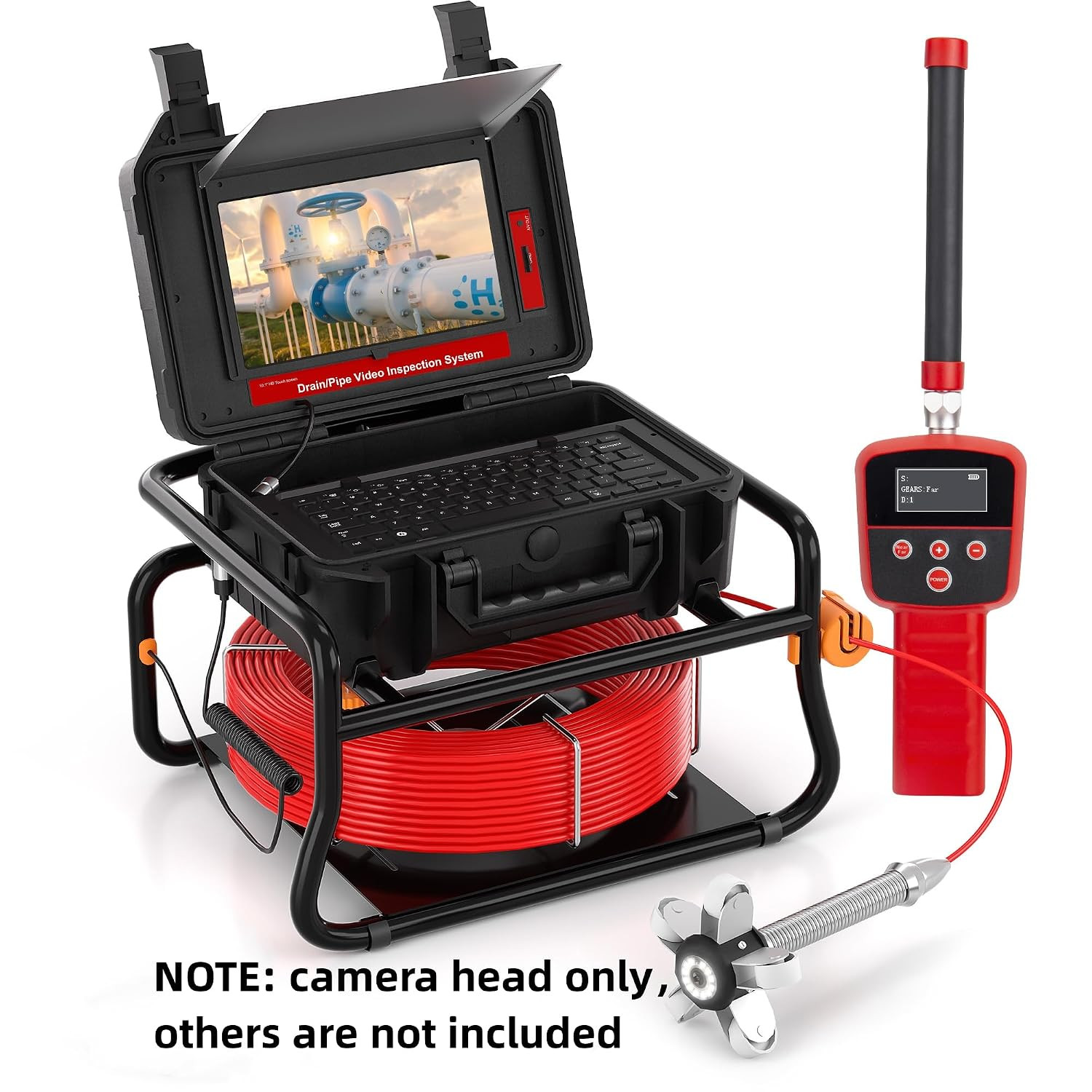 WP9600FTR 512HZ Sewer Camera Head Replacement Parts Self Leveling with Locator 1