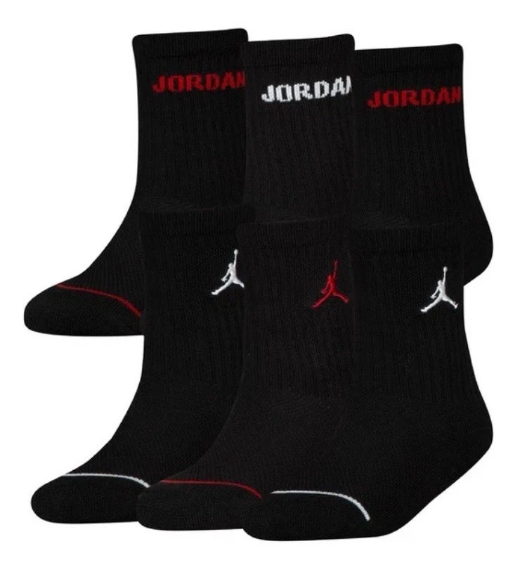 Jordan Cushioned Crew Socks - BJ0343 023 Men Size 6-8  Women 6-10 Youth 5Y-7Y