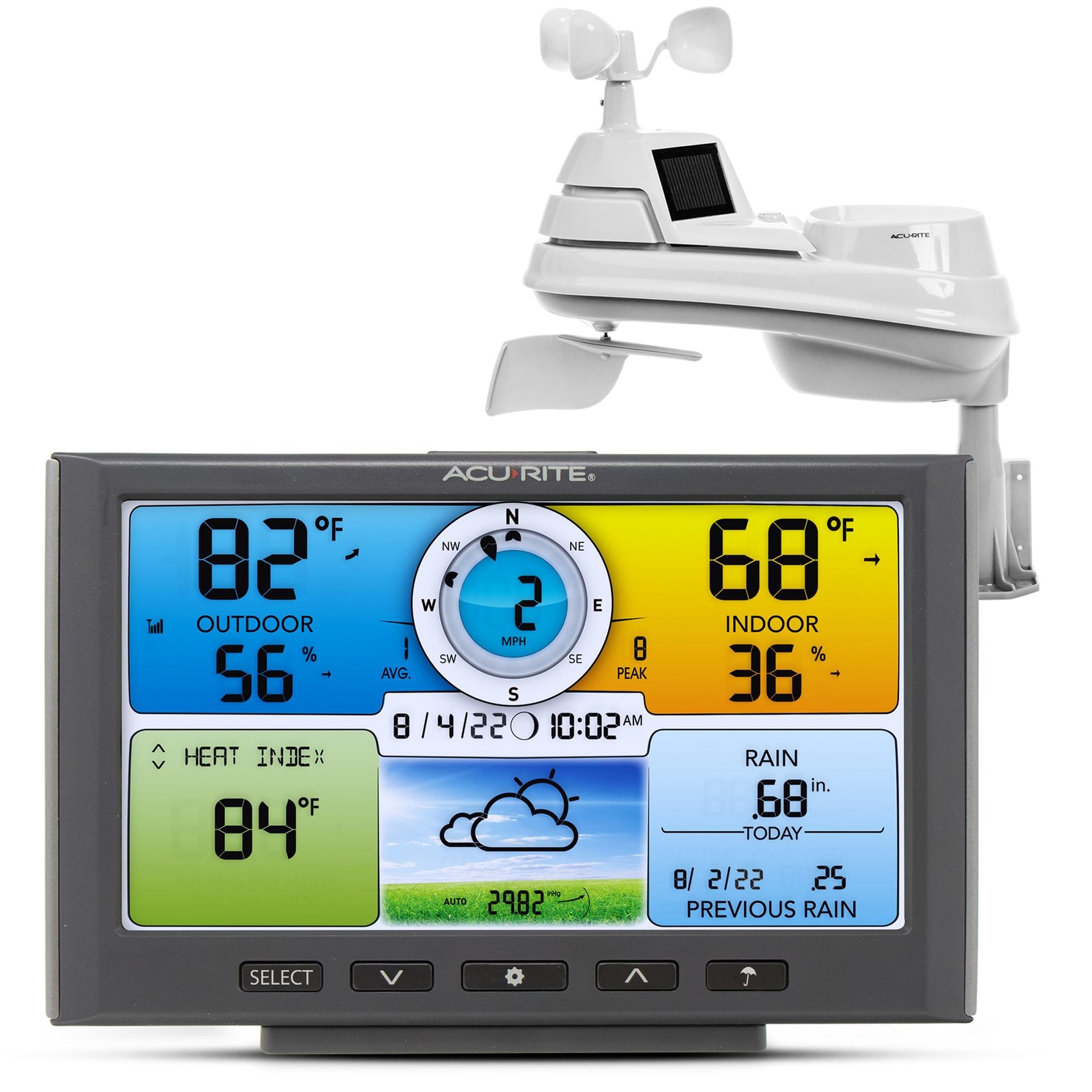 Iris Wireless Home Weather Station: Indoor/Outdoor Temp, Humidity & More