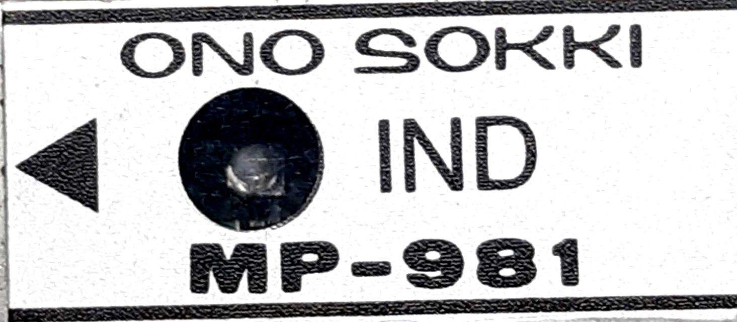 Ono Sokki MP-981 Electromagnetic Rotation Detector