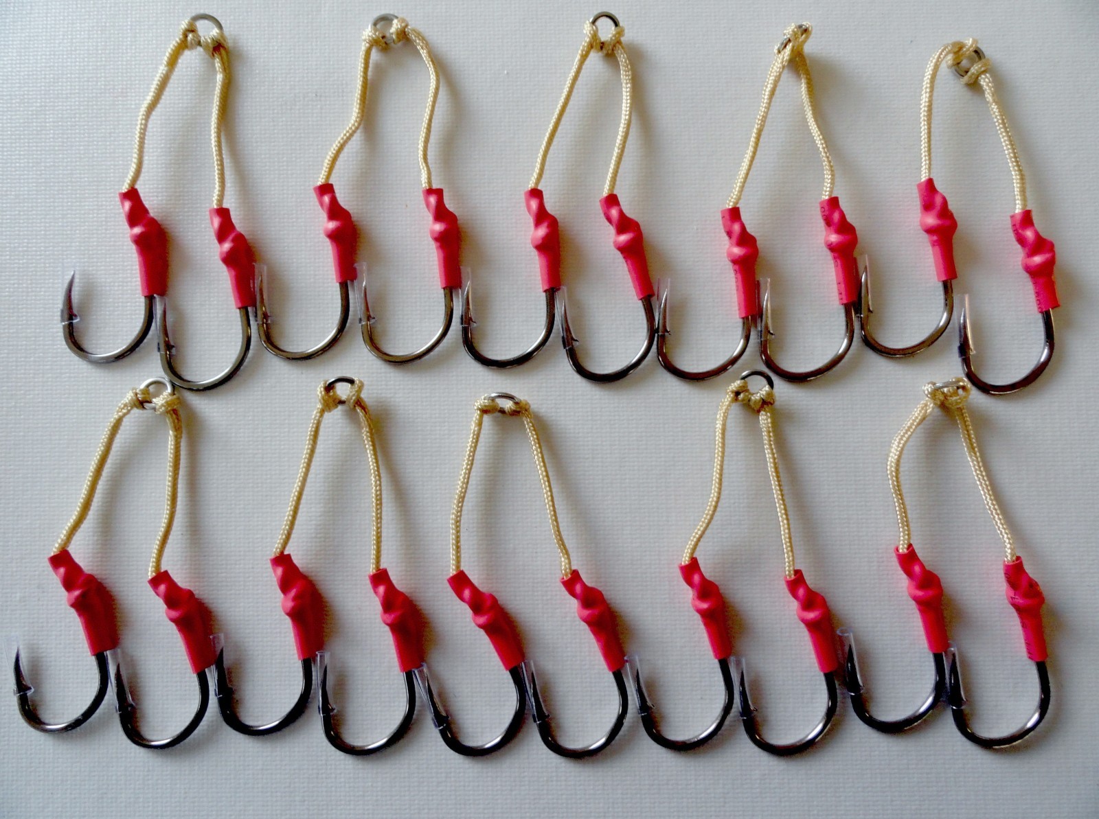20 Assist Hooks 6/0 Black Nickel For Knife Vertical Speed Jigs 5 packs-10 Pairs