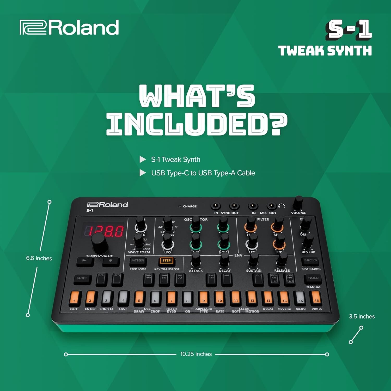 Roland S-1 Tweak Compact Polyphonic Synthesizer Module W/Box