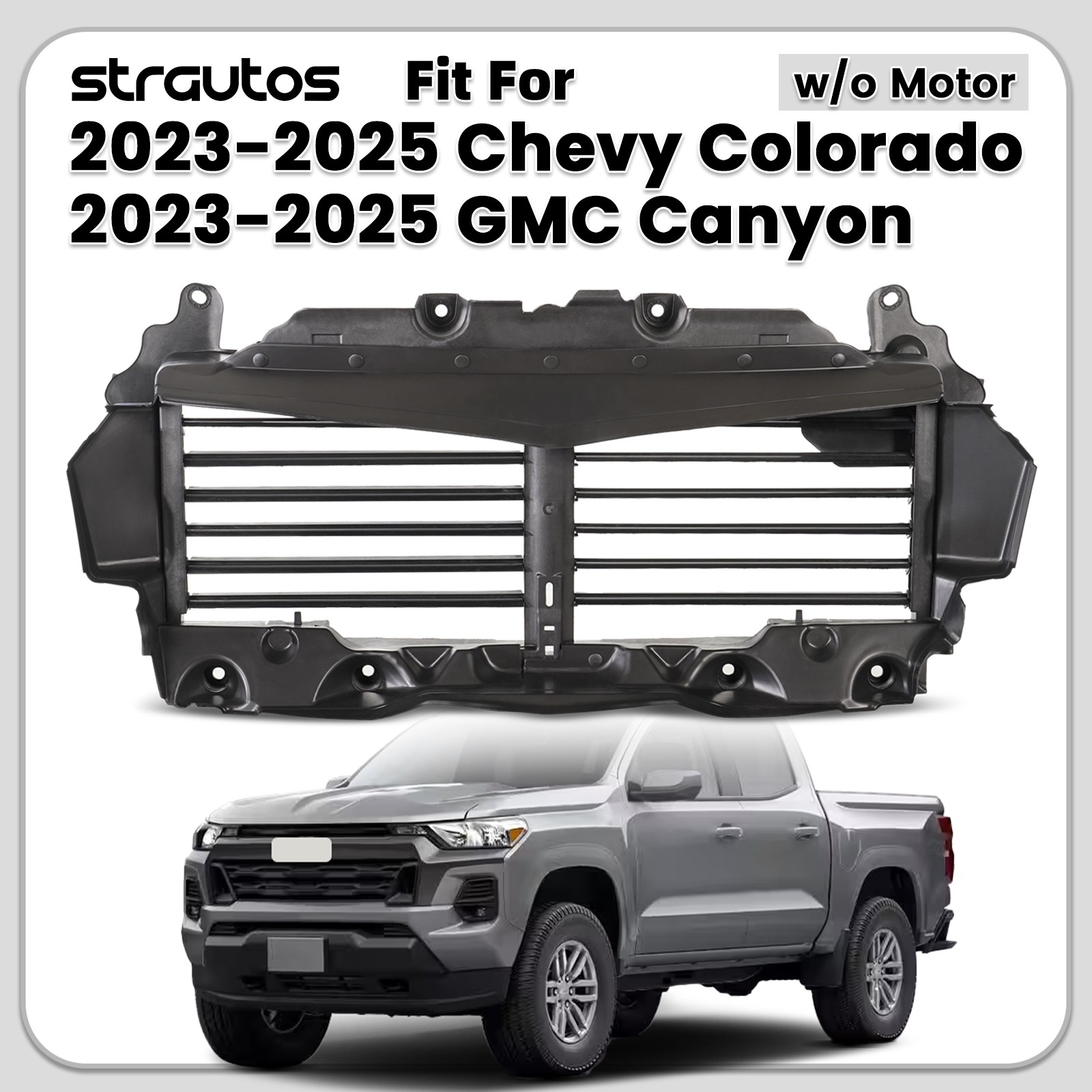For 2023-2025 CHEVY COLORADO GMC Canyon Upper Radiator Shutter W/O Motor