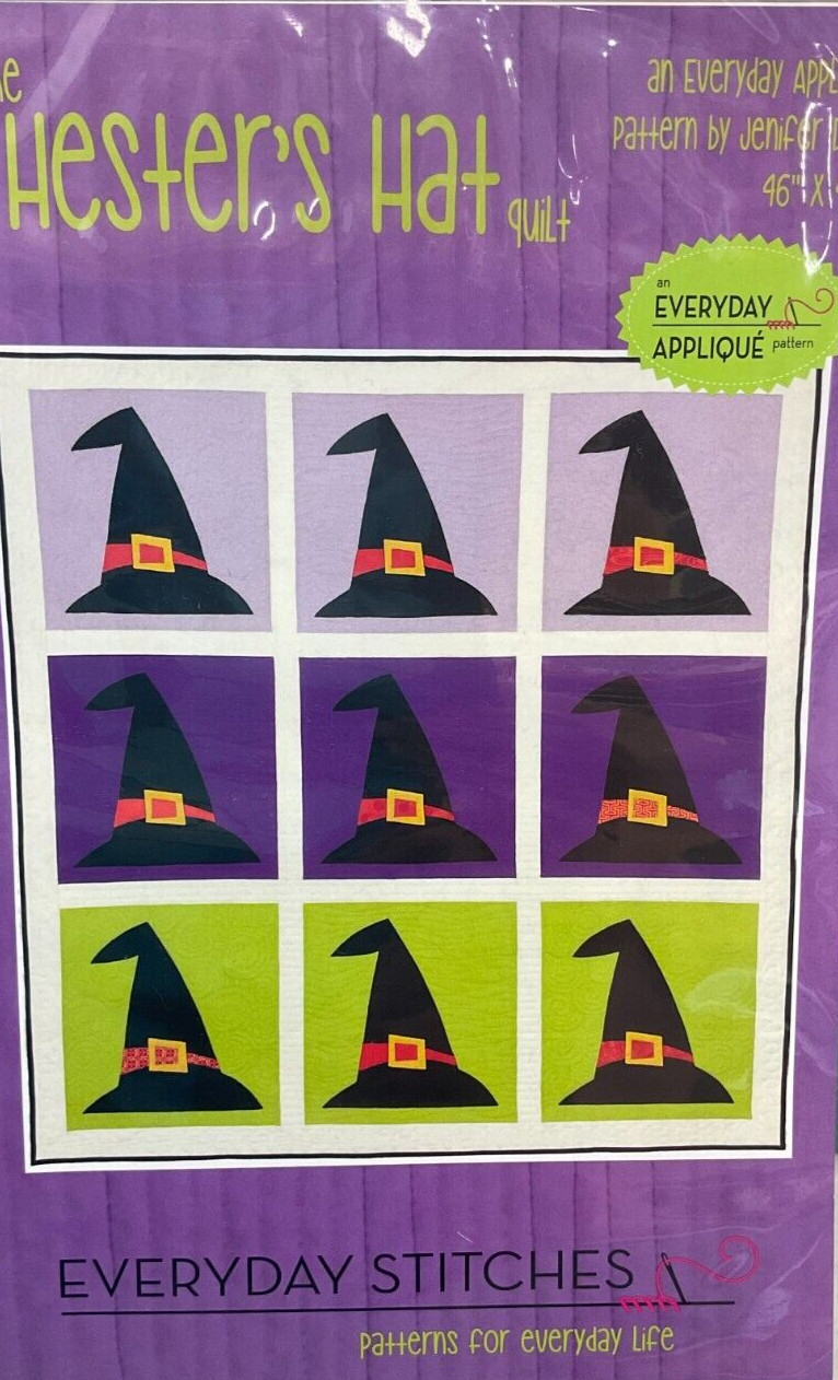 EVERYDAY STITCHES #ES-408 - THE HESTER'S HAT QUILT PATTERN 46"x49"