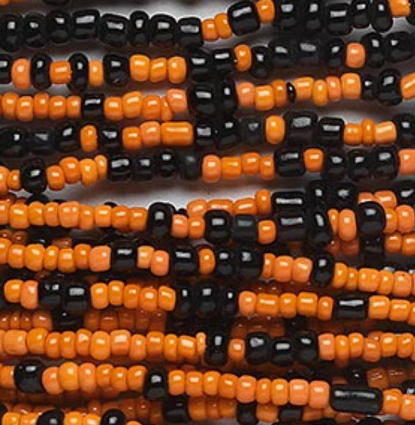 Beaded Wire 5 yard Orange * Black  larger beads Crafting   15 feet