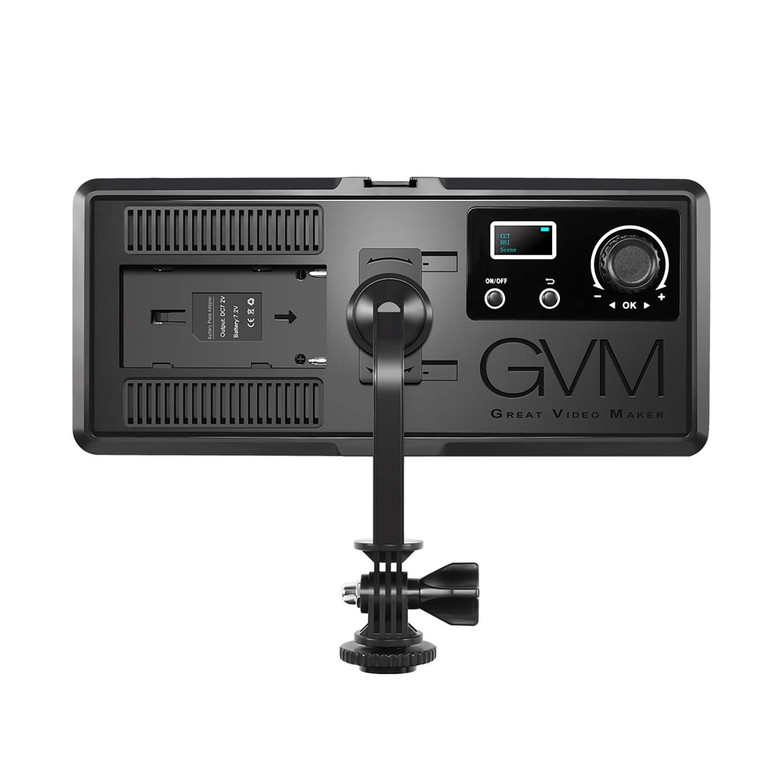 GVM On-Camera Portable RGB 162 LED Panel Video Fill Light APP Control for Camera