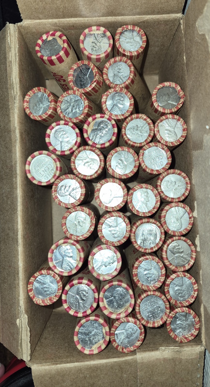 Roll of 50 Circulated 1943 Steel Pennies P, D & S Mint Marks WWII Wartime Cents