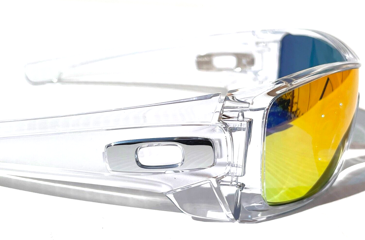 NEW Oakley Batwolf Interchangeable Chrome Silver Mirror Logo Icon Accessory