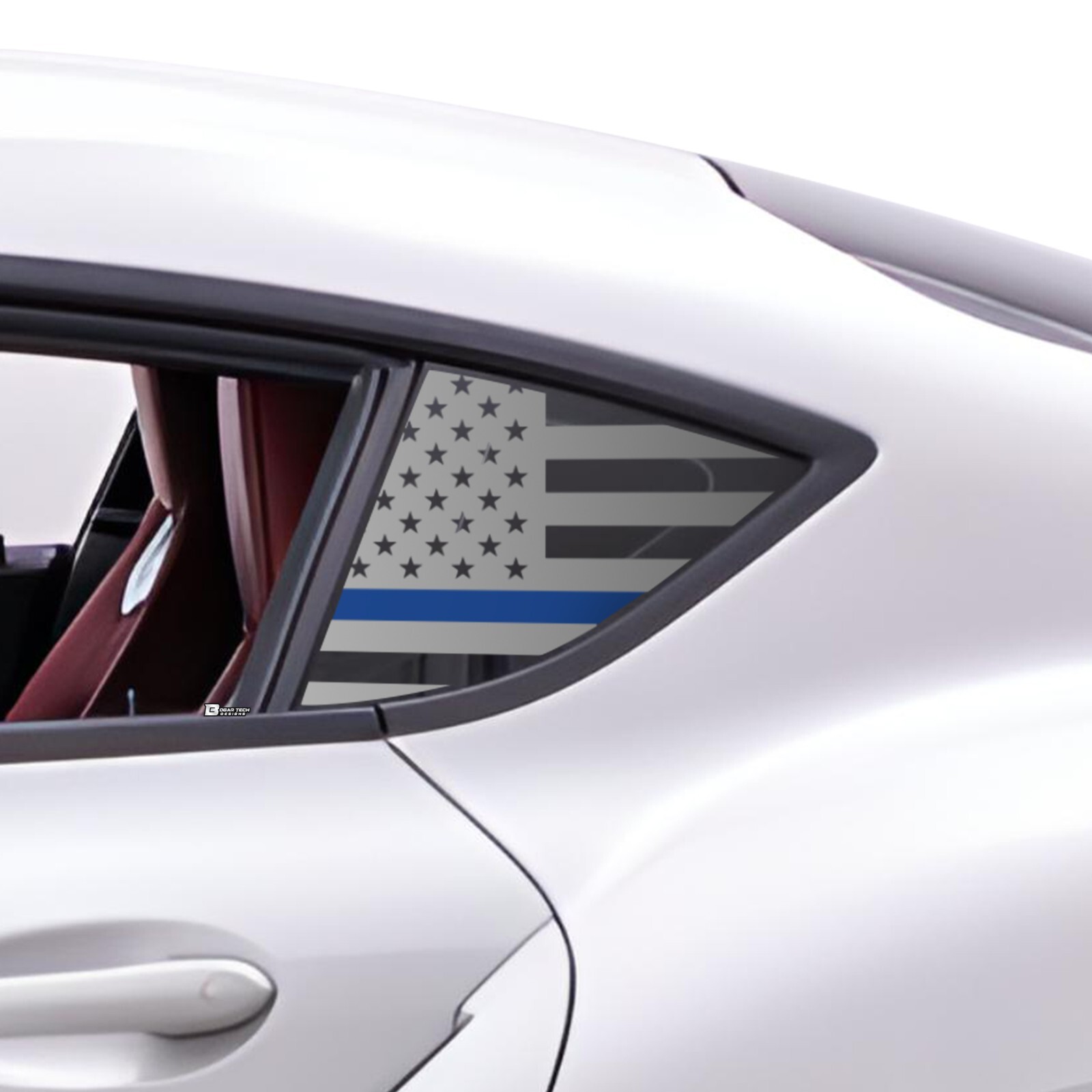 Fits Toyota Supra 2020 - 2023 Quarter Window American Flag Vinyl Decal Sticker