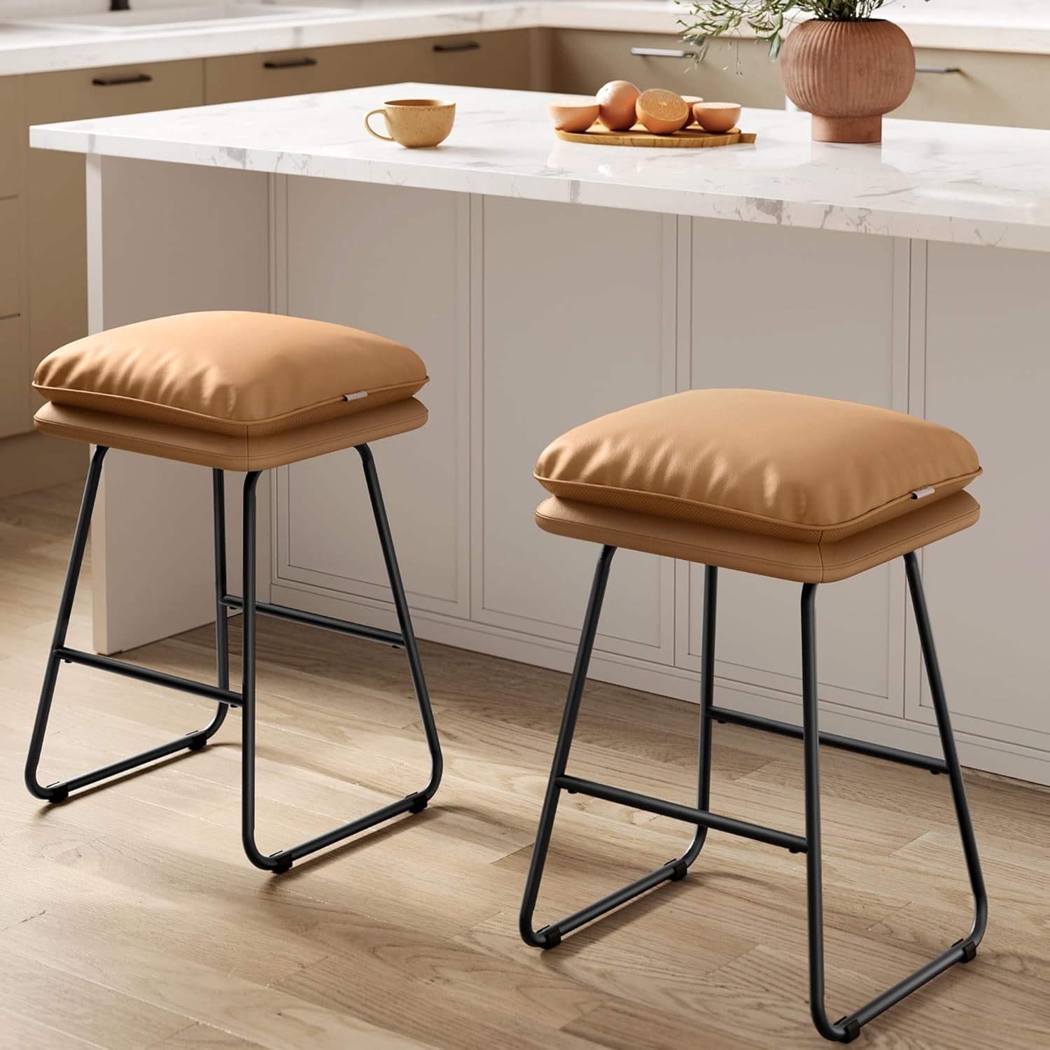 Bar Stools Set of 2 Counter Height Bar Stools Leather Counter Stools Barstools