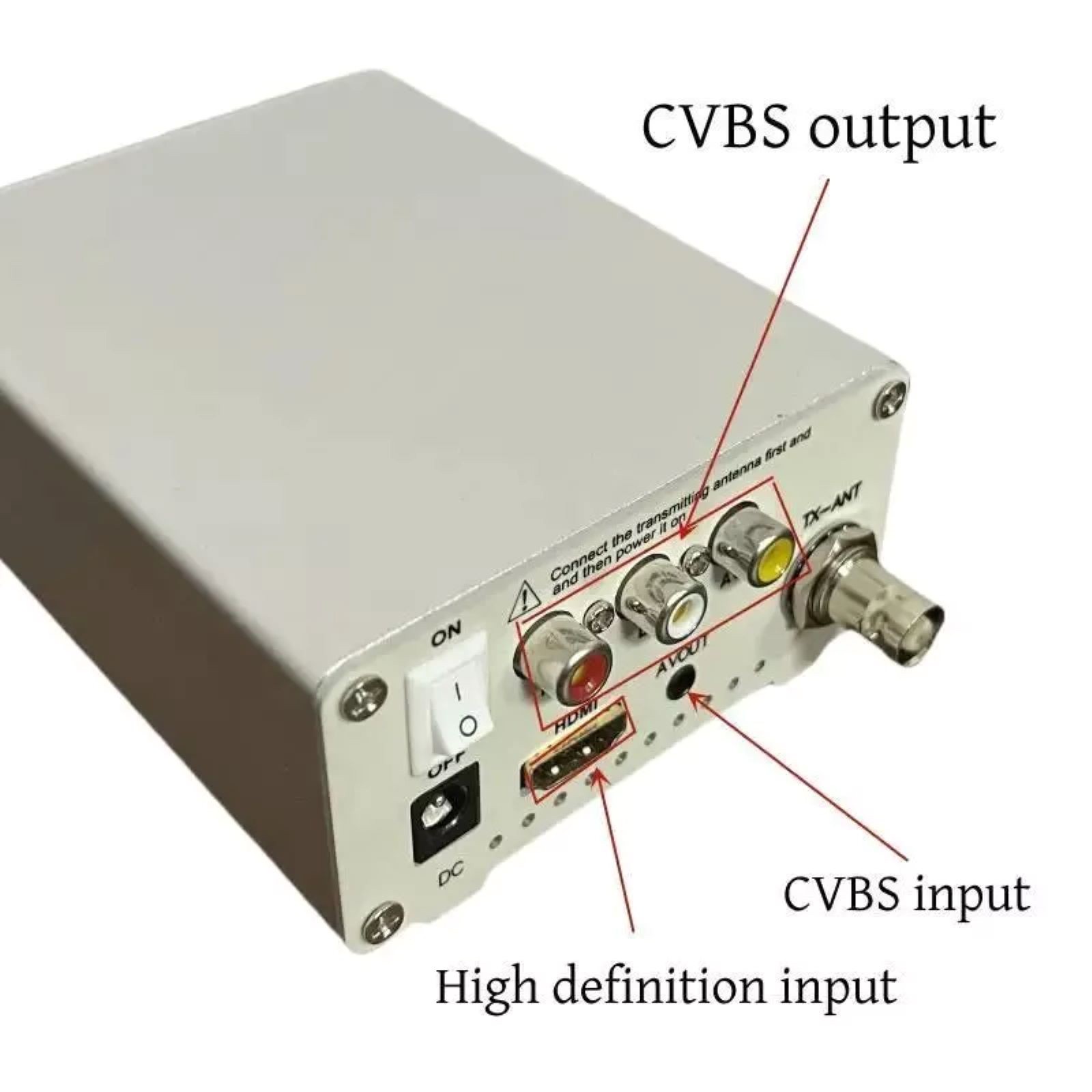 1Pc TV-TX200 VHF UHF Analog TV Transmitter HD HDMI 1080P CVBS Wireless Signal
