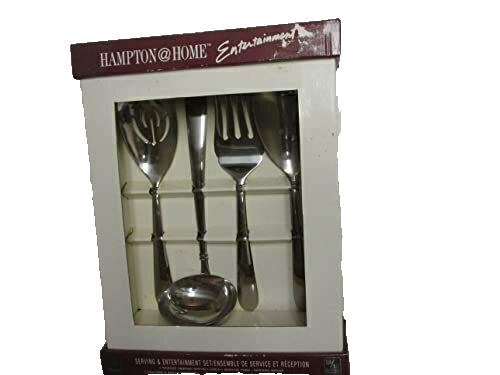 Hampton Home 4 Piece 12" Long Serving & Entertainment Set 18/10 The Finest Stain