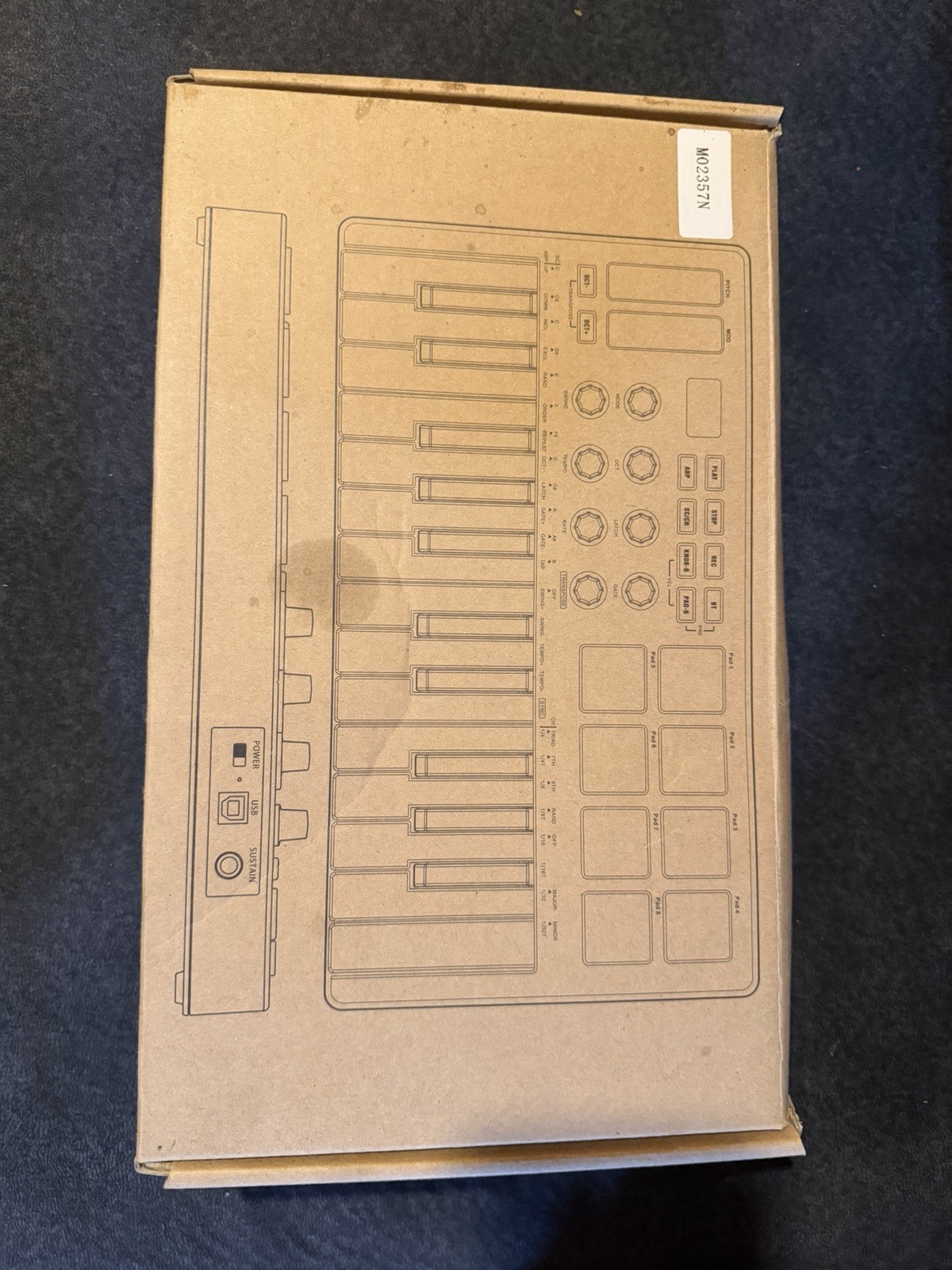 LEKATO 25-Key MIDI Control Keyboard Controller w/ Pads, Aftertouch, USB/MIDI