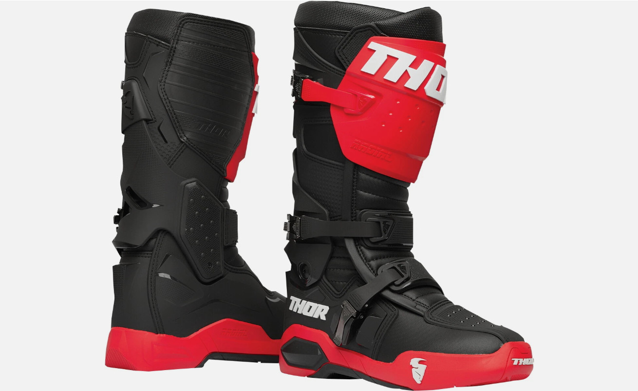 THOR Mens Radial Boots Red/Black/White US 7 Motocross Off-Road 3410-2244