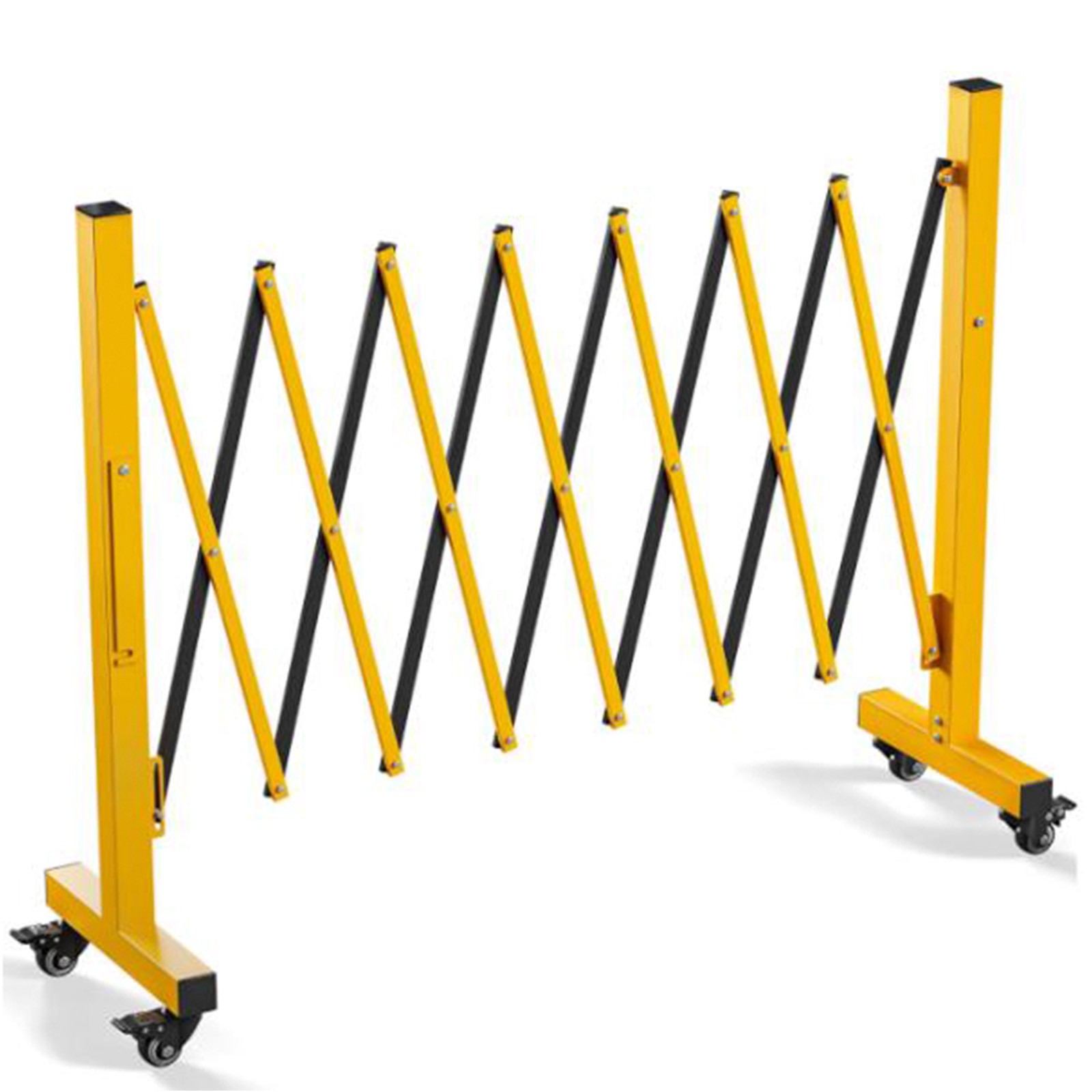 Expandable Barricade 8FT Mobile Safety Barrier Gate Retractable Traffic Fence