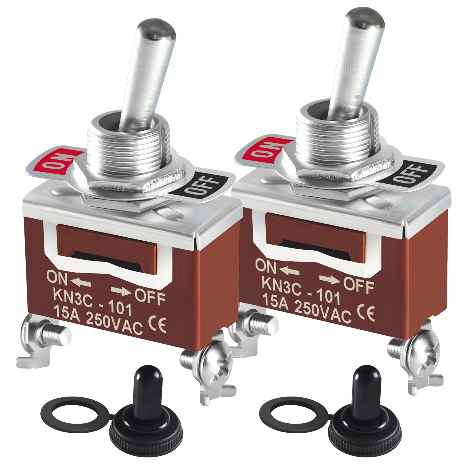 12V DC 30A Toggle Switch 2Pin SPST ON Off Waterproof Boot Auto Car Marine Boat 2