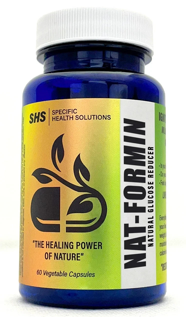 Specific Health Solutions NAT-Formin, Natural Glucose Reducer, 60 Vegetable Caps
