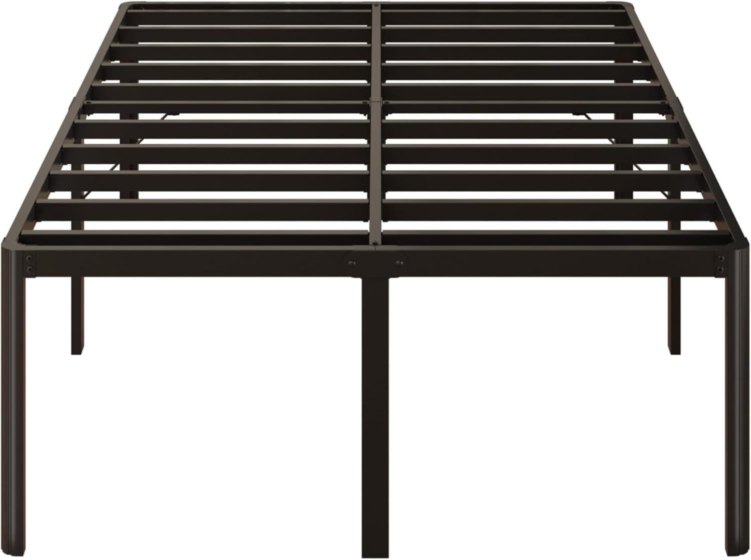 22" High California King Metal Bed Frame, No Box Spring, Easy Assembly, Black