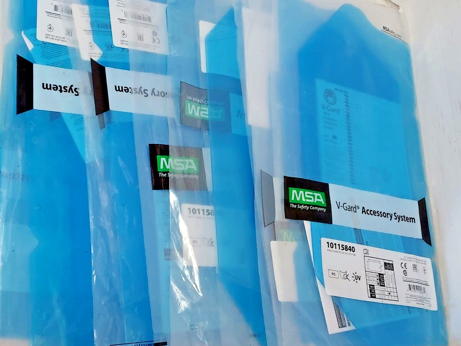 15 NEW MSA Safety 10115840 V-Gard Clear Polycarbonate
