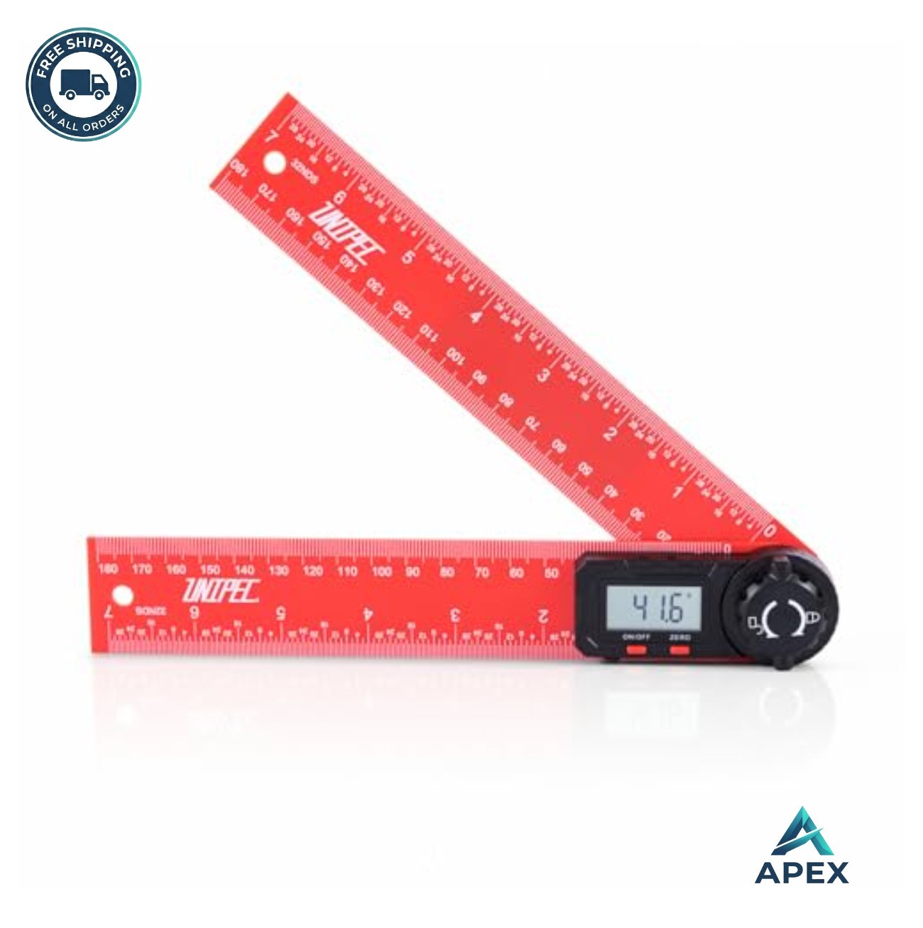 Digital Angle Finder Protractor 7 Inch 200 mm LCD Display Lock Hold Woodworking
