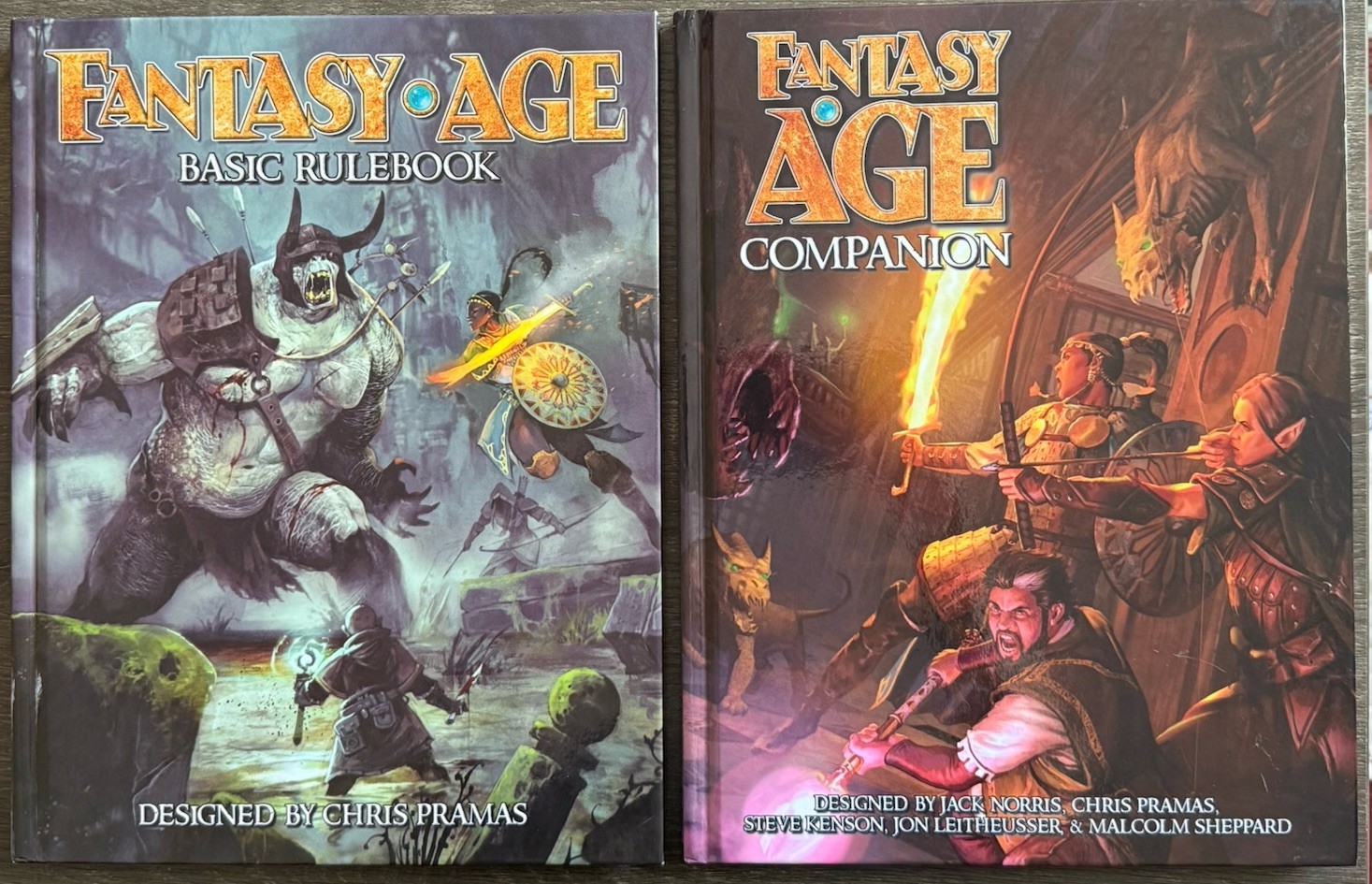 Fantasy AGE RPG Basic Rulebook + Companion Hardcover Lot Green Ronin Books