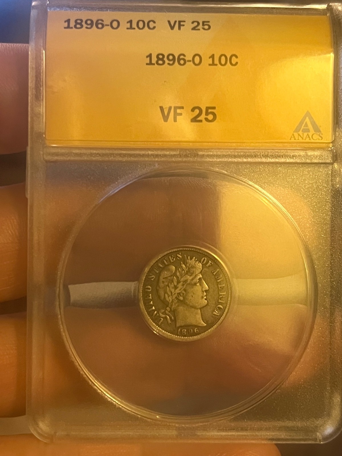 1896-o , Barber  Dime VF-25 , Scarce date & grade
