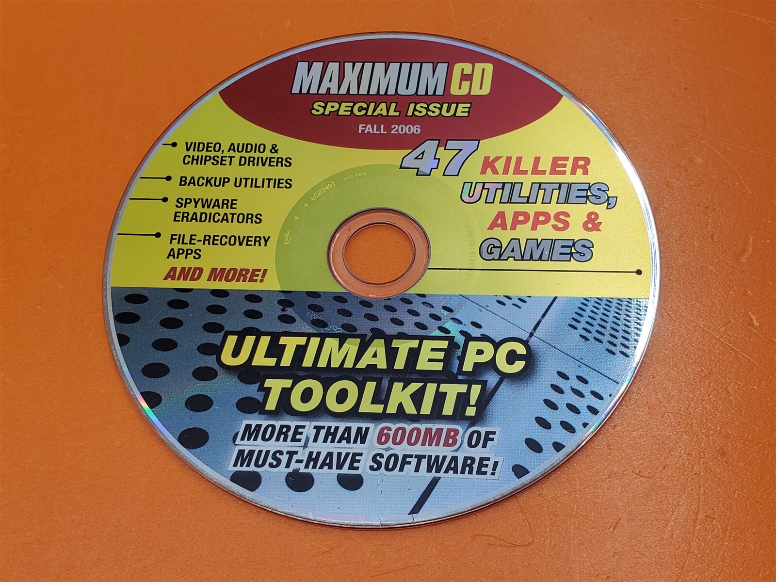 ⭐️⭐️⭐️⭐️⭐️ MAXIMUM CD FALL 2006 SPECIAL ISSUE ULTIMATE PC TOOLKIT!