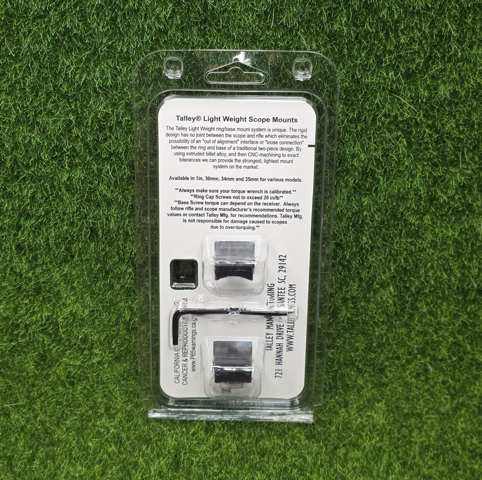 Talley 1-Piece Medium Base & Extension Ring Set Rem 700 30mm Black - 74X700