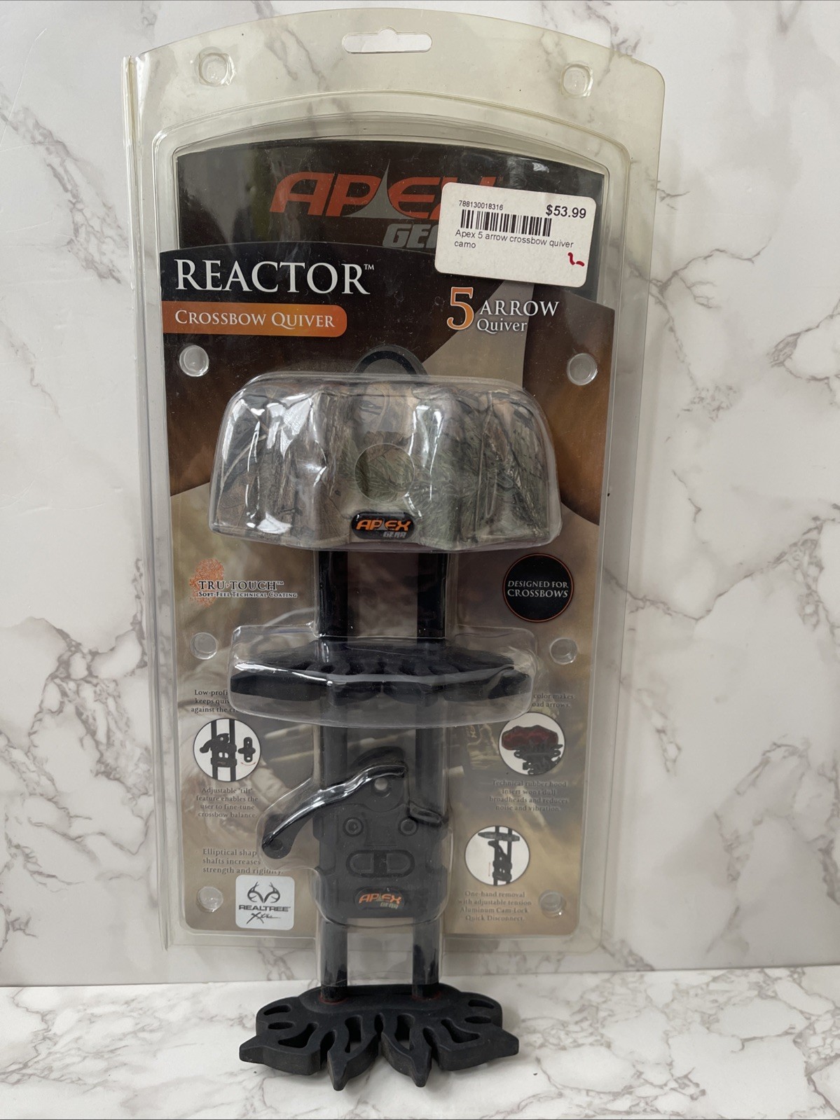 Apex Gear Reactor Crossbow Quiver 5 Arrow Camo New NIP AG205J
