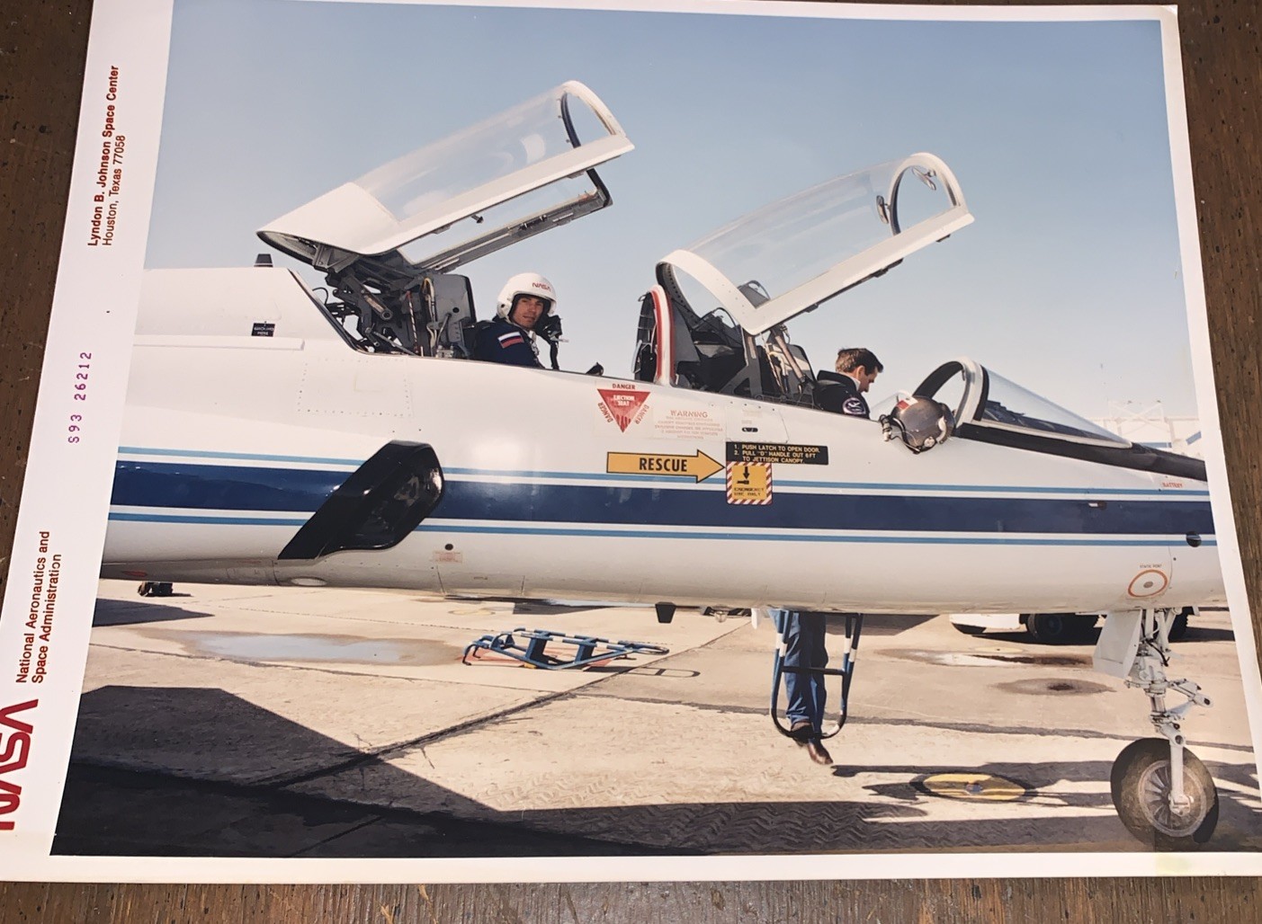 Original NASA 1993 Red-Number Photo Sergei Krikalev T-38 Training STS-60 Kodak