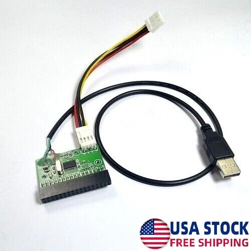 34pin Floppy Interface Driver Adapter Connector PCB Board 1.44MB USB Cable 3.5"