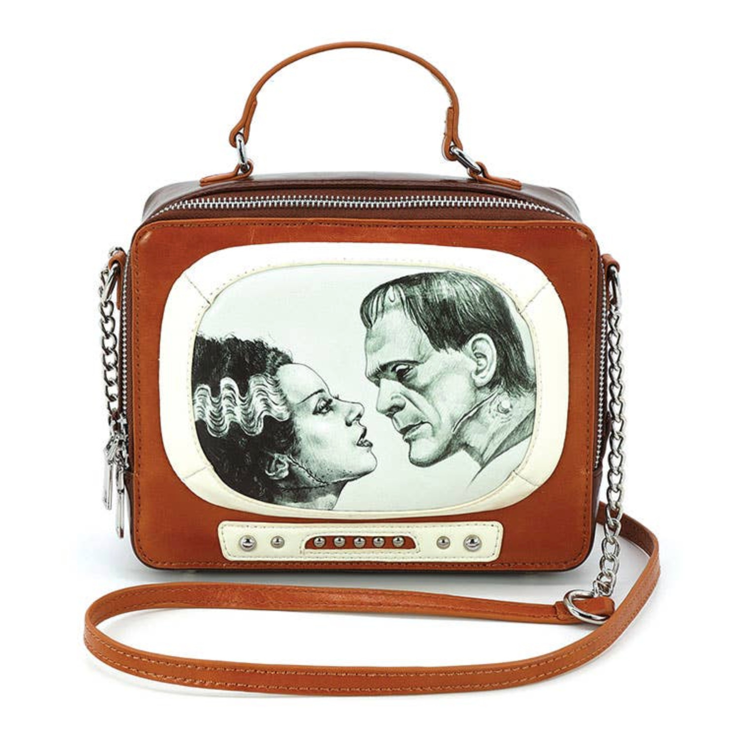 Frankenstein and Bride Glow in the Dark TV Set Purse