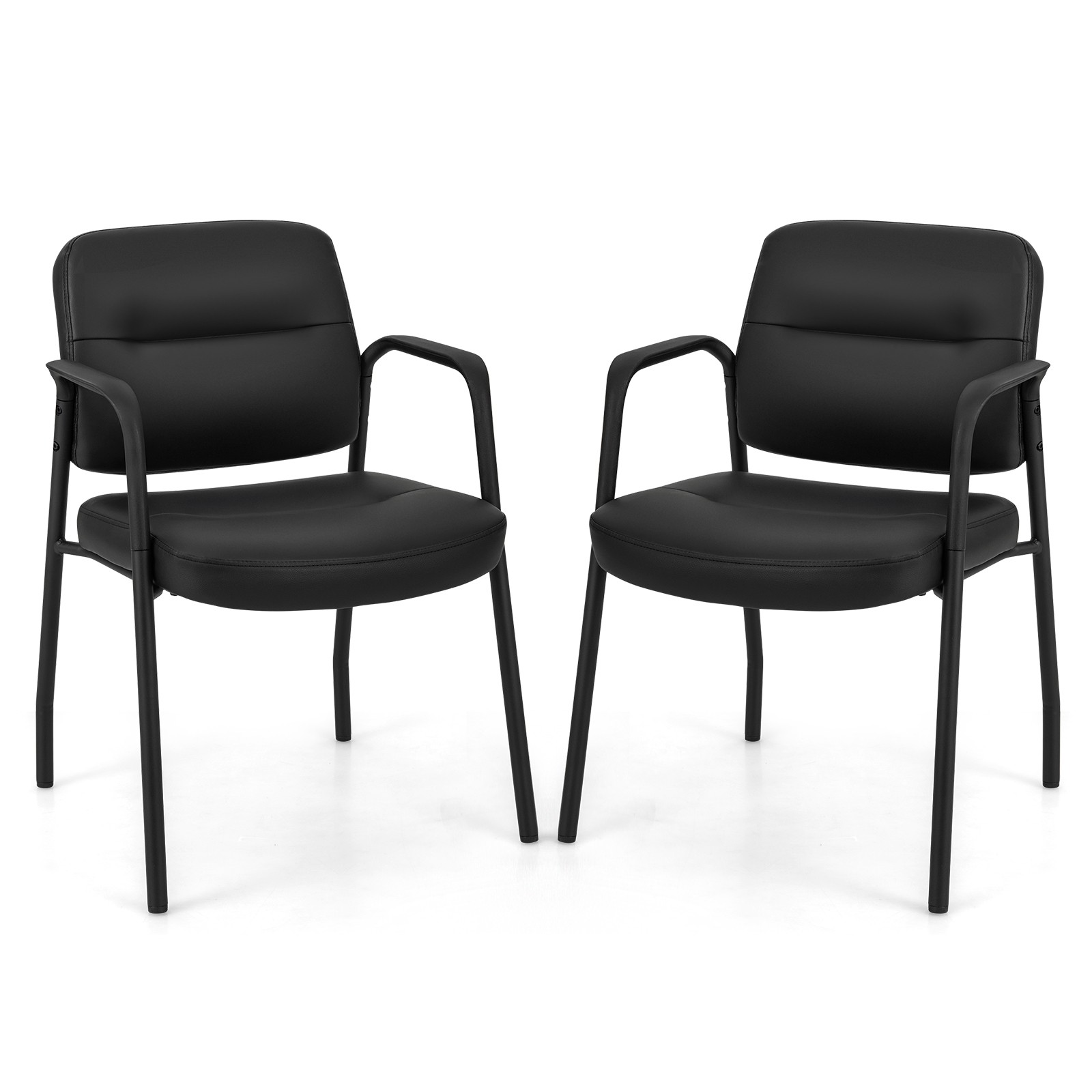 Waiting Room Chair No Wheels Set of 2 with Integrated Armrests  for Reception