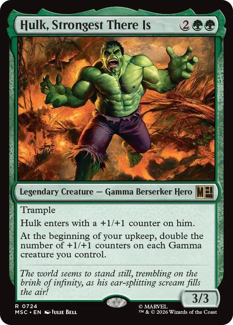 Hulk, Strongest There Is - 724 - NM - Commander: Marvel Super Heroes