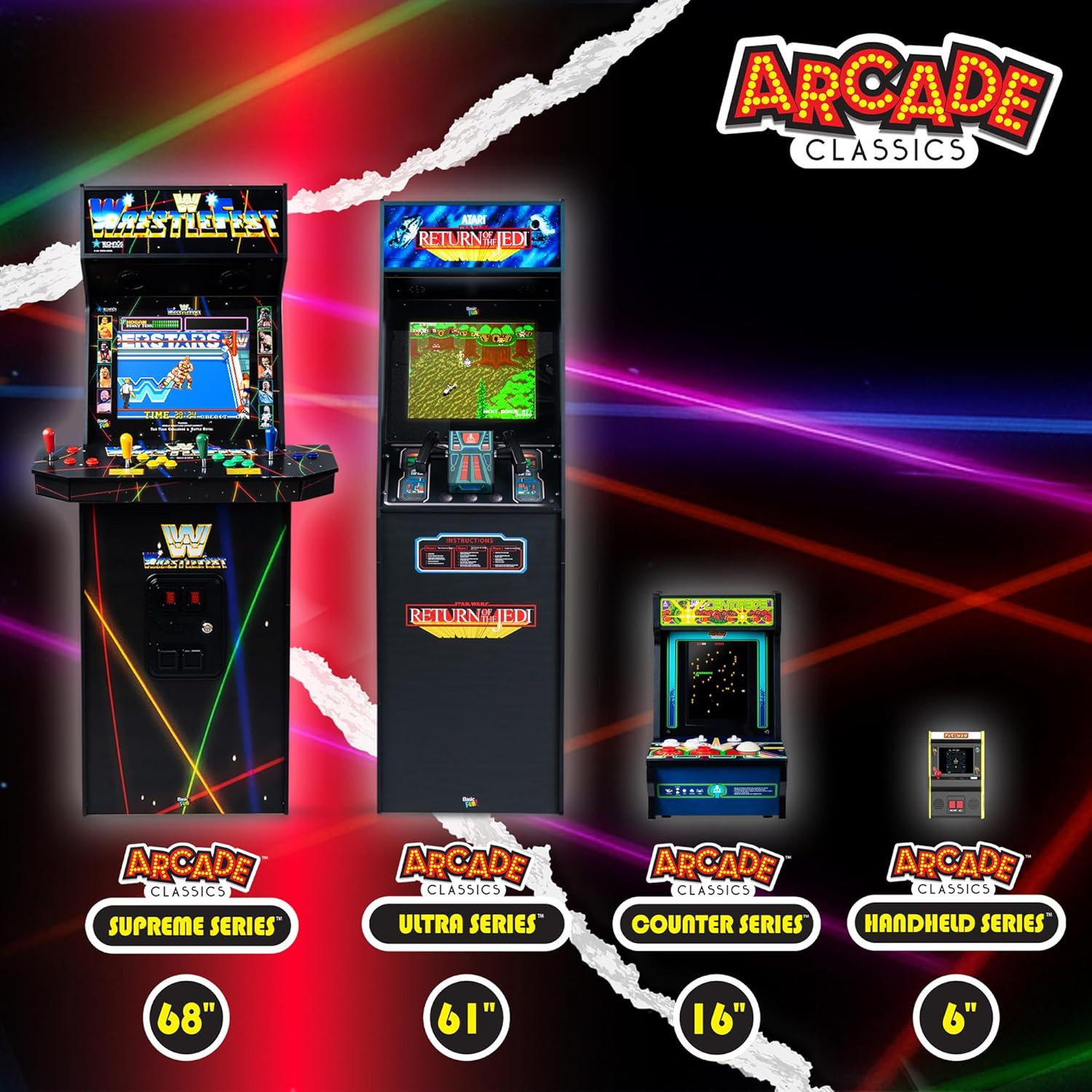 Arcade Classics Atari Star Wars Ultra Series Free Standing Electronic Game W/ 17