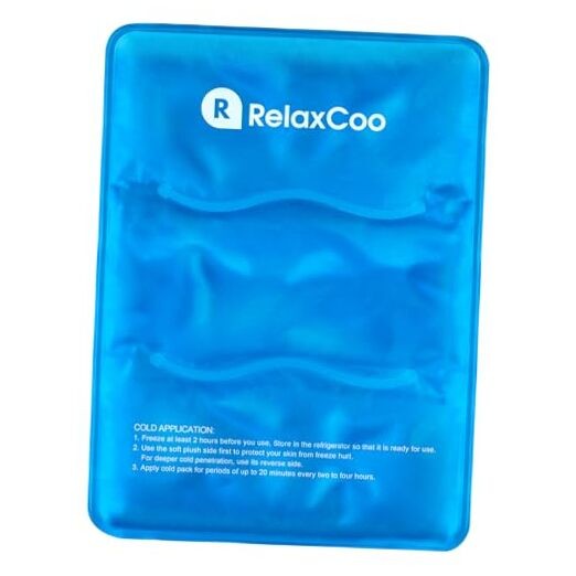 Large Flexible Ice Pack for Injuries Reusable Gel, 11x14.5 Inches, Cold BLUE