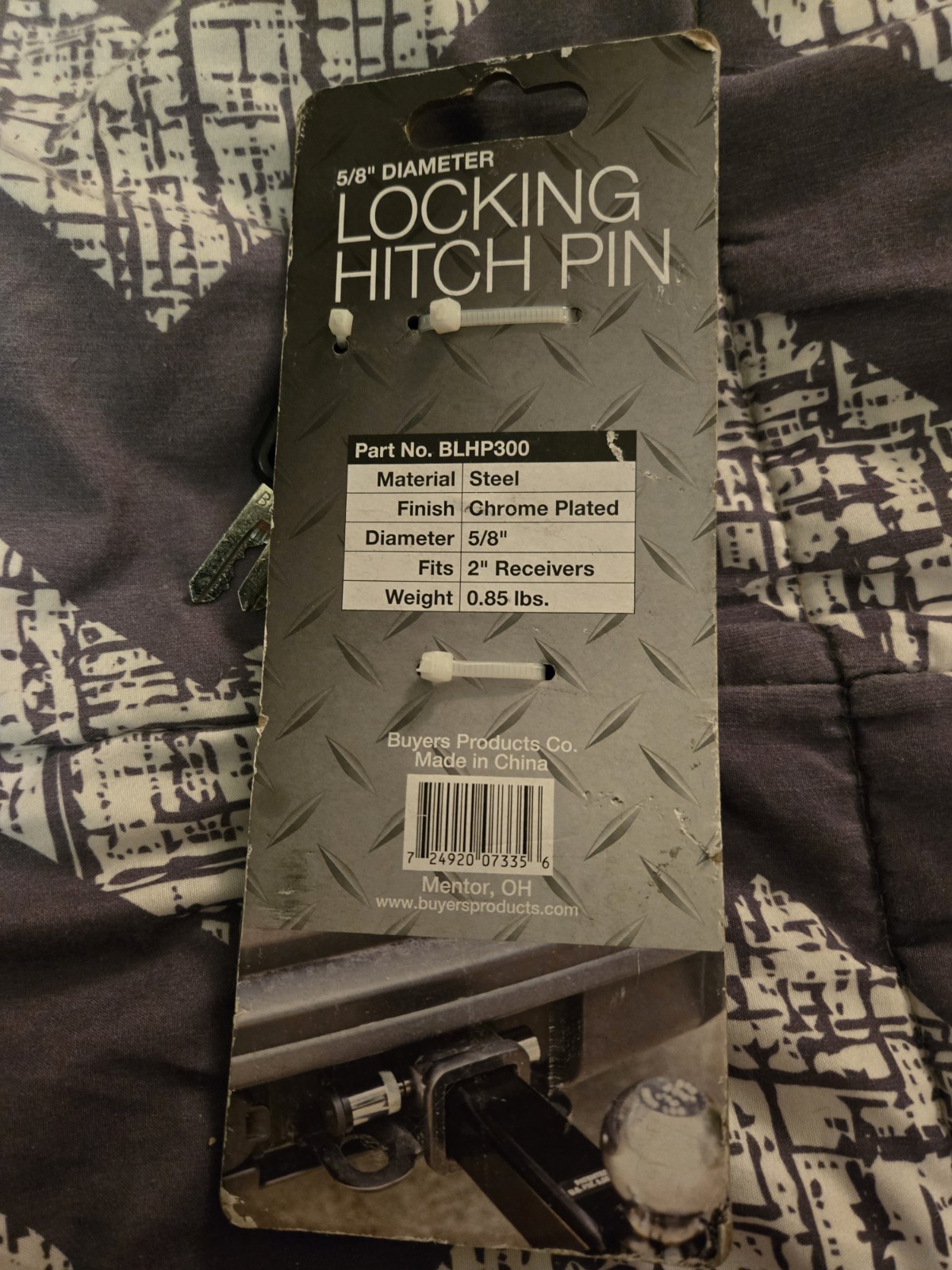 Buyers 5/8in Locking Hitch Pin