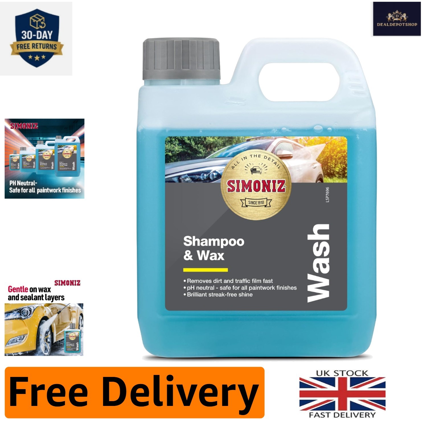 2-in-1 Car Shampoo & Wax 1L - Ultimate Clean & Shine with Carnauba Protection