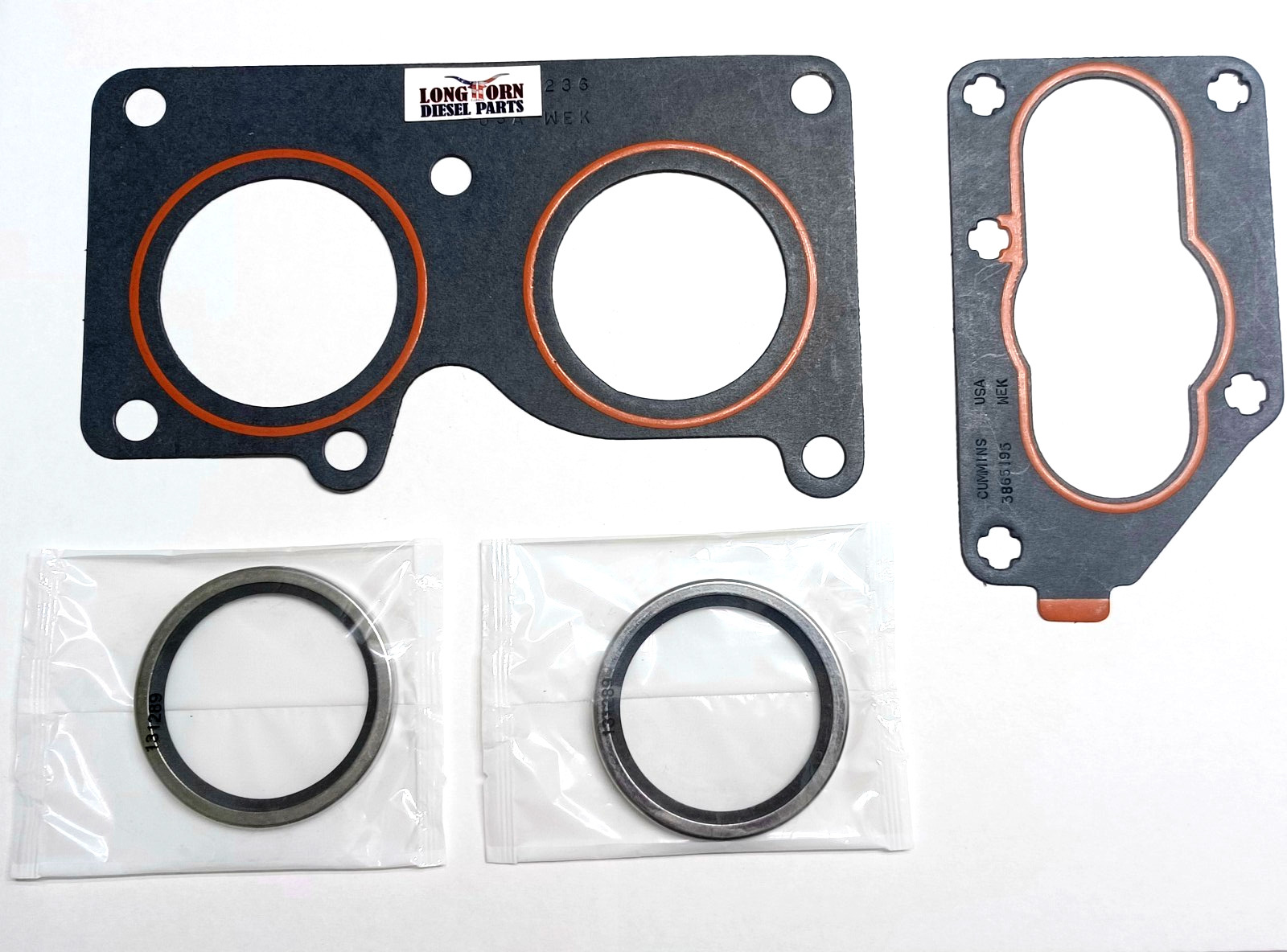 N14 Cummins Dual Thermostat Housing Cover Gaskets & Seals 3865236 3865195 186780