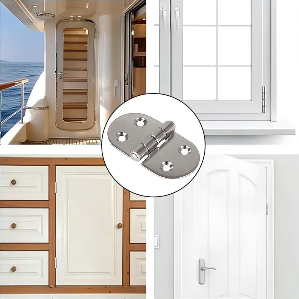 Marine Hardware Boat Hatch Hinges Oval 304 Stainless Steel Heavy Duty Set