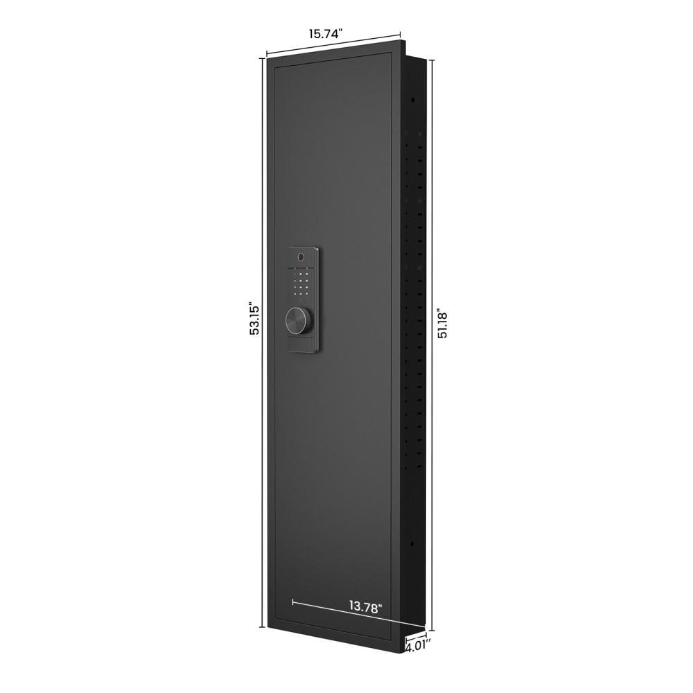 Fingerprint Touch Panel In-Wall Gun Safe Hidden Firearm Storage Cabinet